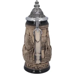 Bierkrug Mit Zinndeckel 