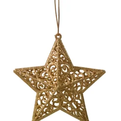 3-D Stern Mit Glimmer, Gold