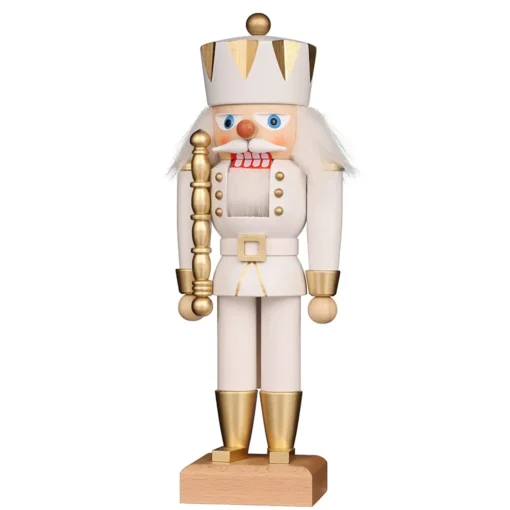 Nusknacker "Konig", Weis/Gold, 27Cm