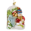 Schneemann Am Gartentor