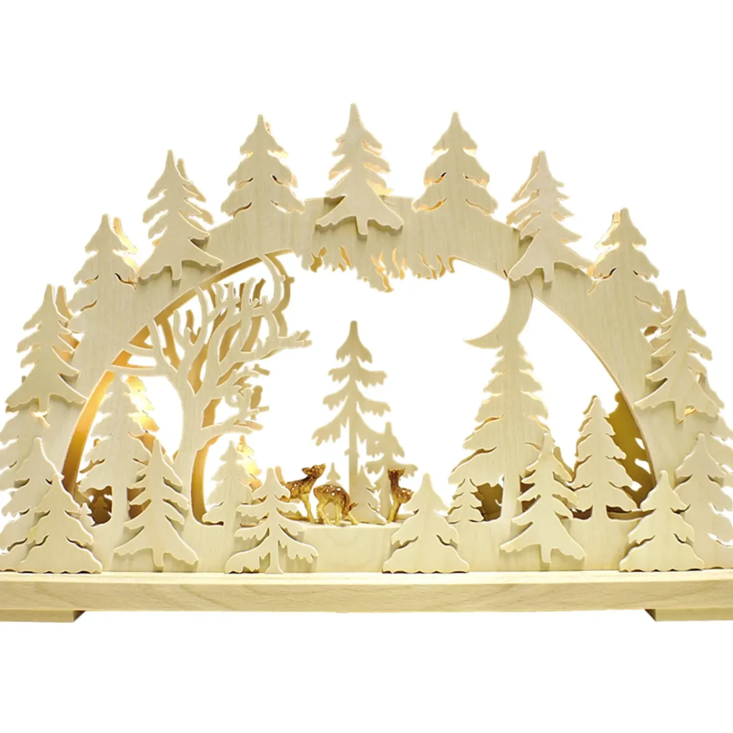 Schwibbögen "Rehe In Der Abenddammerung", 115V Mit Usb A-Anschluss